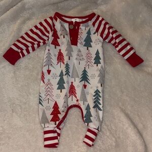 Festive Red and White Kids One Piece